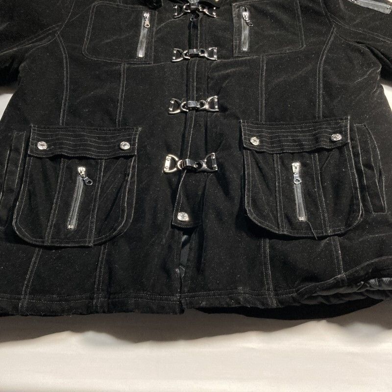 y2k ベロアコート お兄系 ギミック Alpha Magic 3way 中綿 in the attic☆00s archive☆Y2K gimmick☆大きい希少サイズ3L