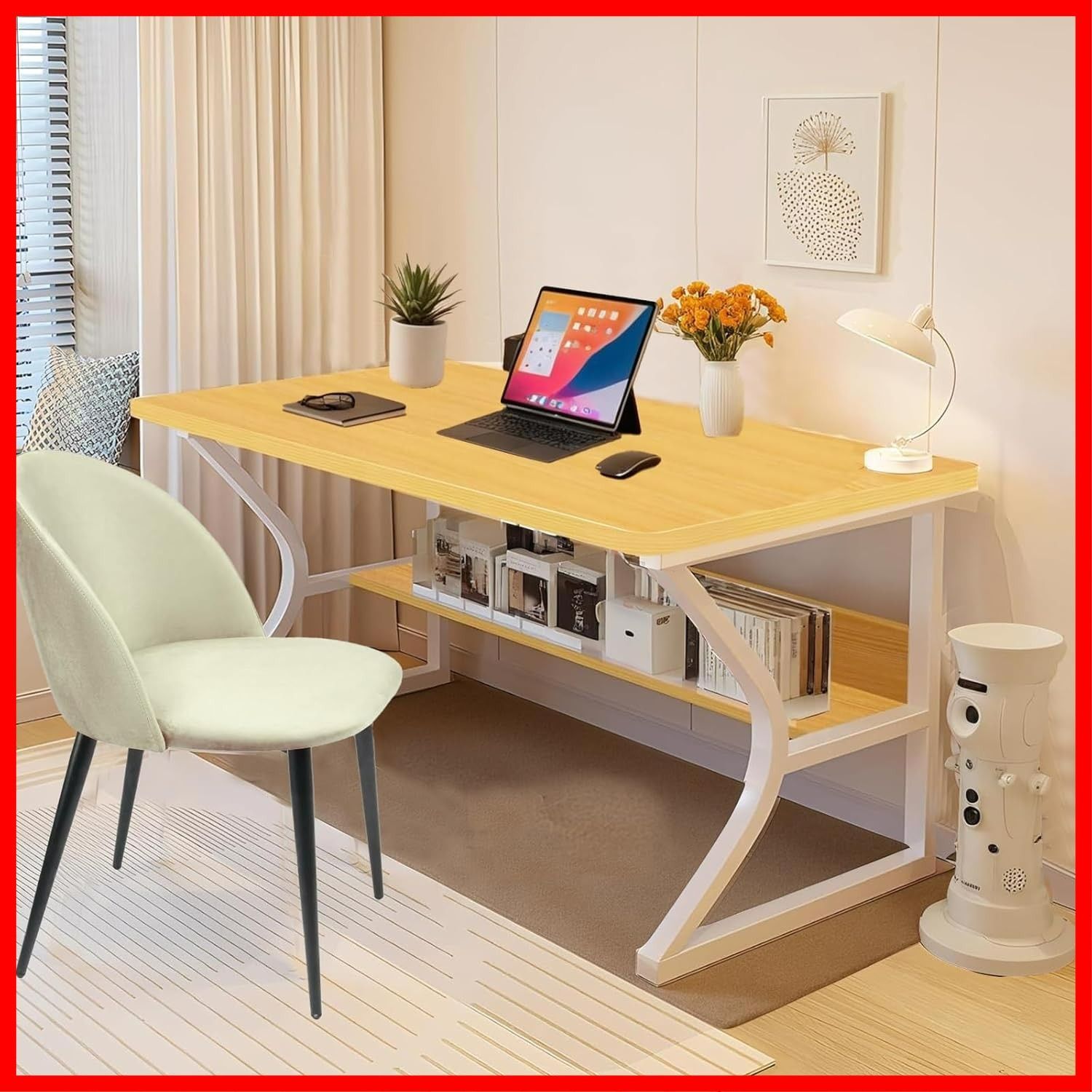 パソコンデスク コンパクト 幅100cm ゲーミングデスク 木製 PCテーブル