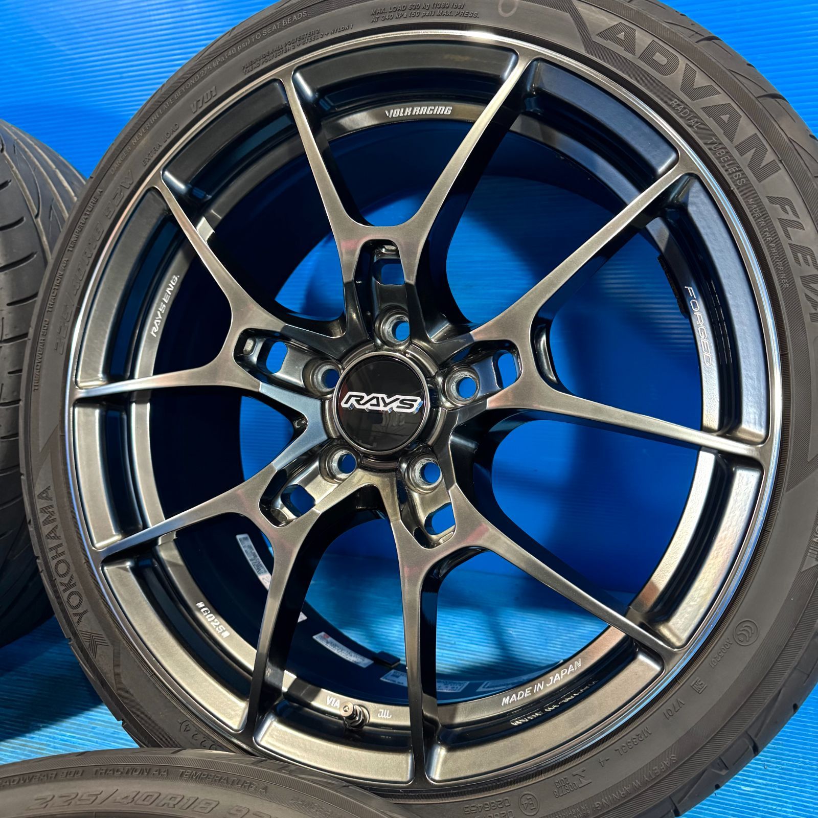 極上品 RAYS VOLK RACING G025 18インチ 7.5J+48 5H112 鍛造 軽量 