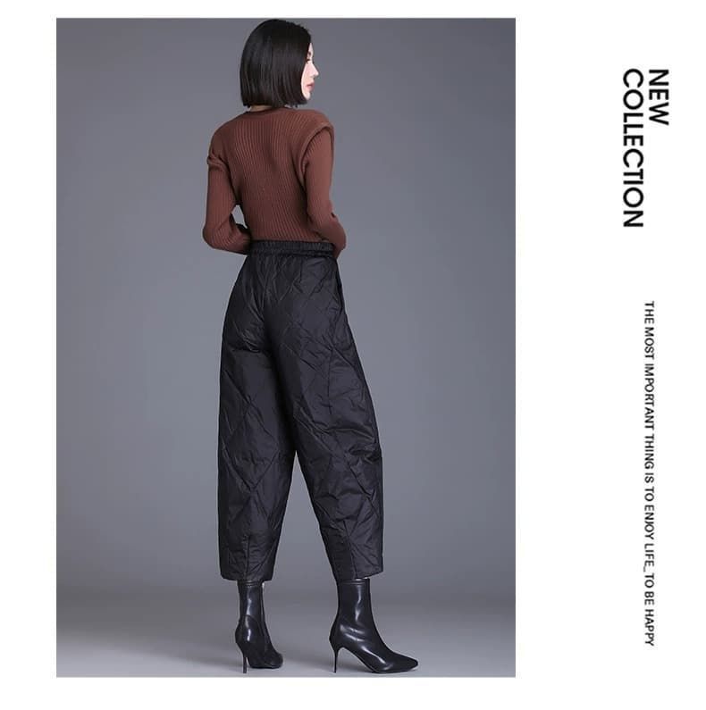 新品 軽量 キルティングパンツ 即購入OK 中綿パンツ レディース 9分丈