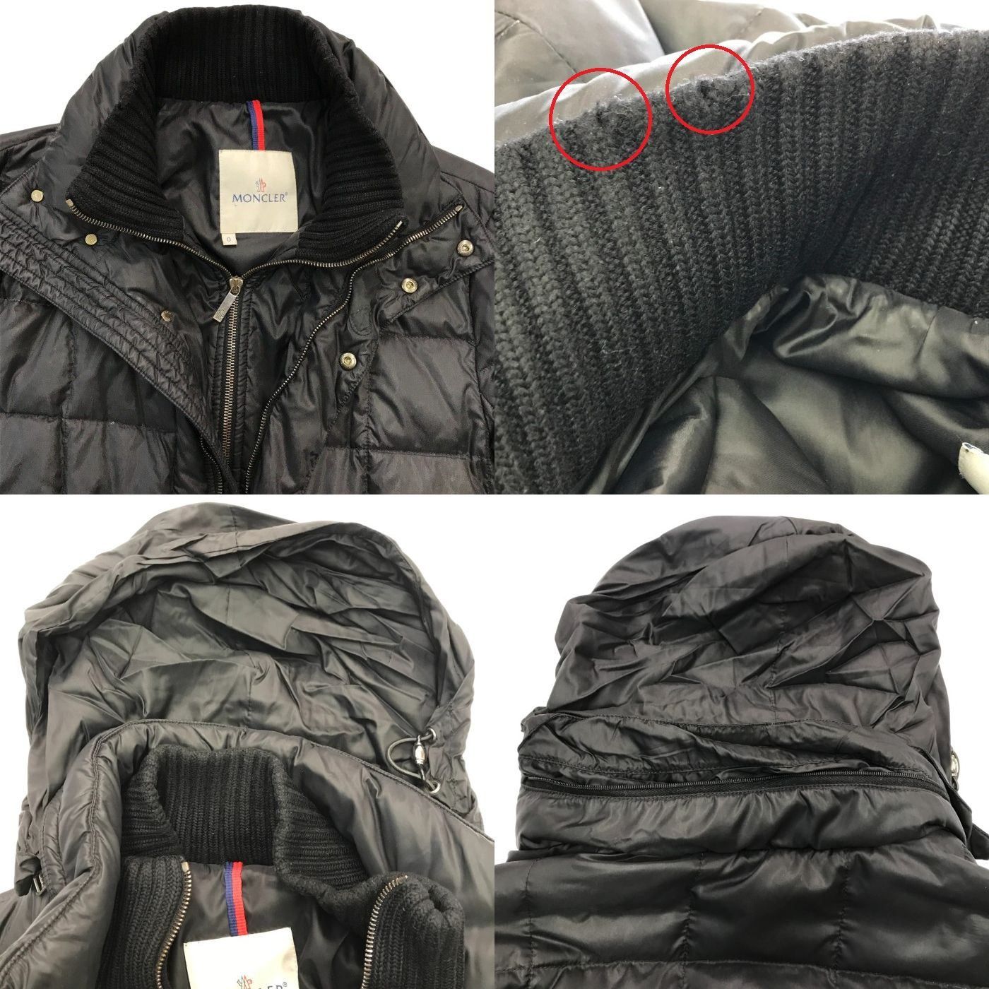 MONCLER モンクレール ダウンジャケット メンズ 二重ジッパー フード 