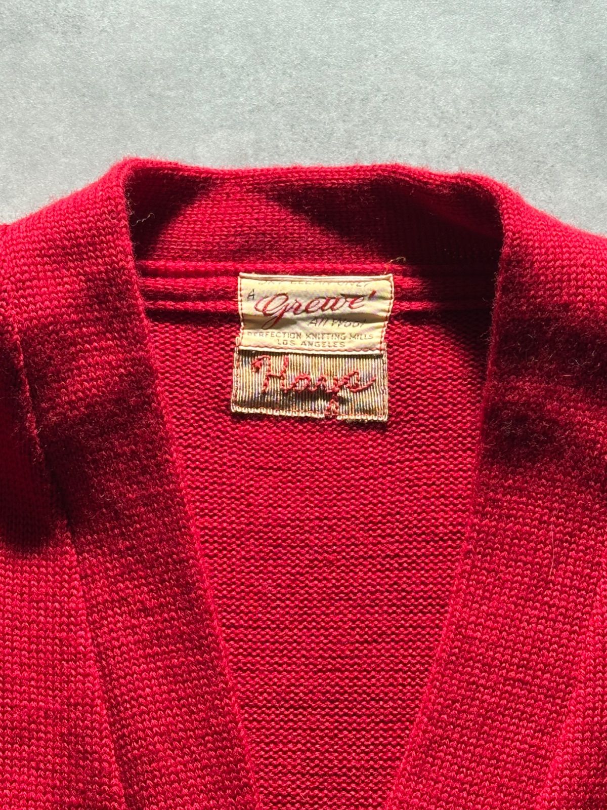 70s Grewe lettered cardigan ヴィンテージ レタードカーディガン