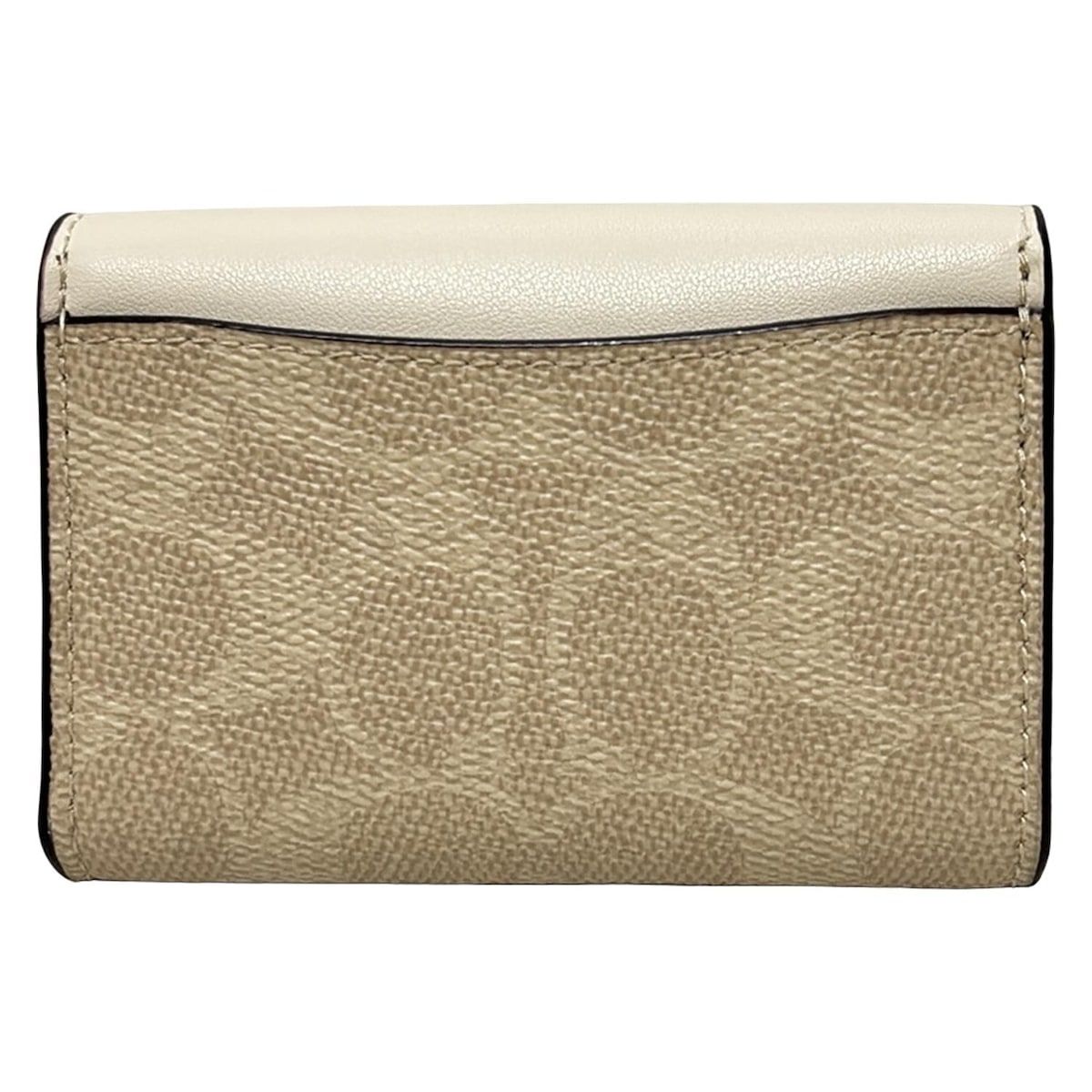 COACH ベージュ ケース、フラグメントケース COACH(コーチ) カードケース美品 フラップ カード ケース