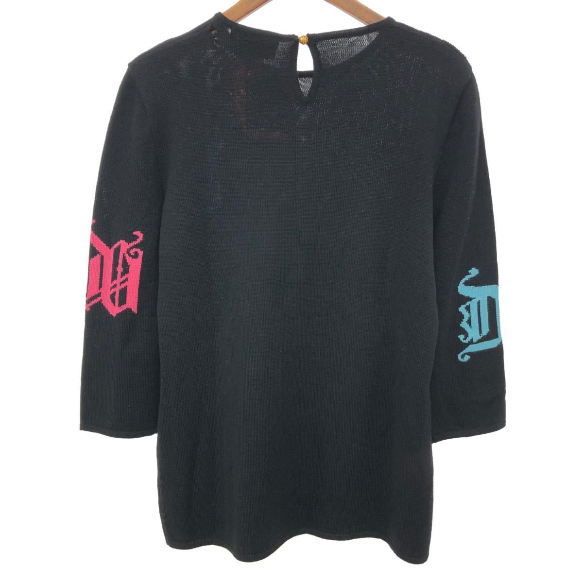 Gianni Versace ジャンニヴェルサーチ 長袖ニット サイズ:46 ロゴ