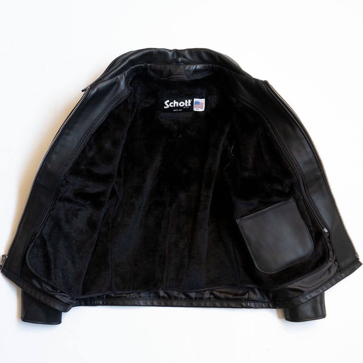 極美品/ビッグサイズ】SCHOTT【643/シングルライダースジャケット】42