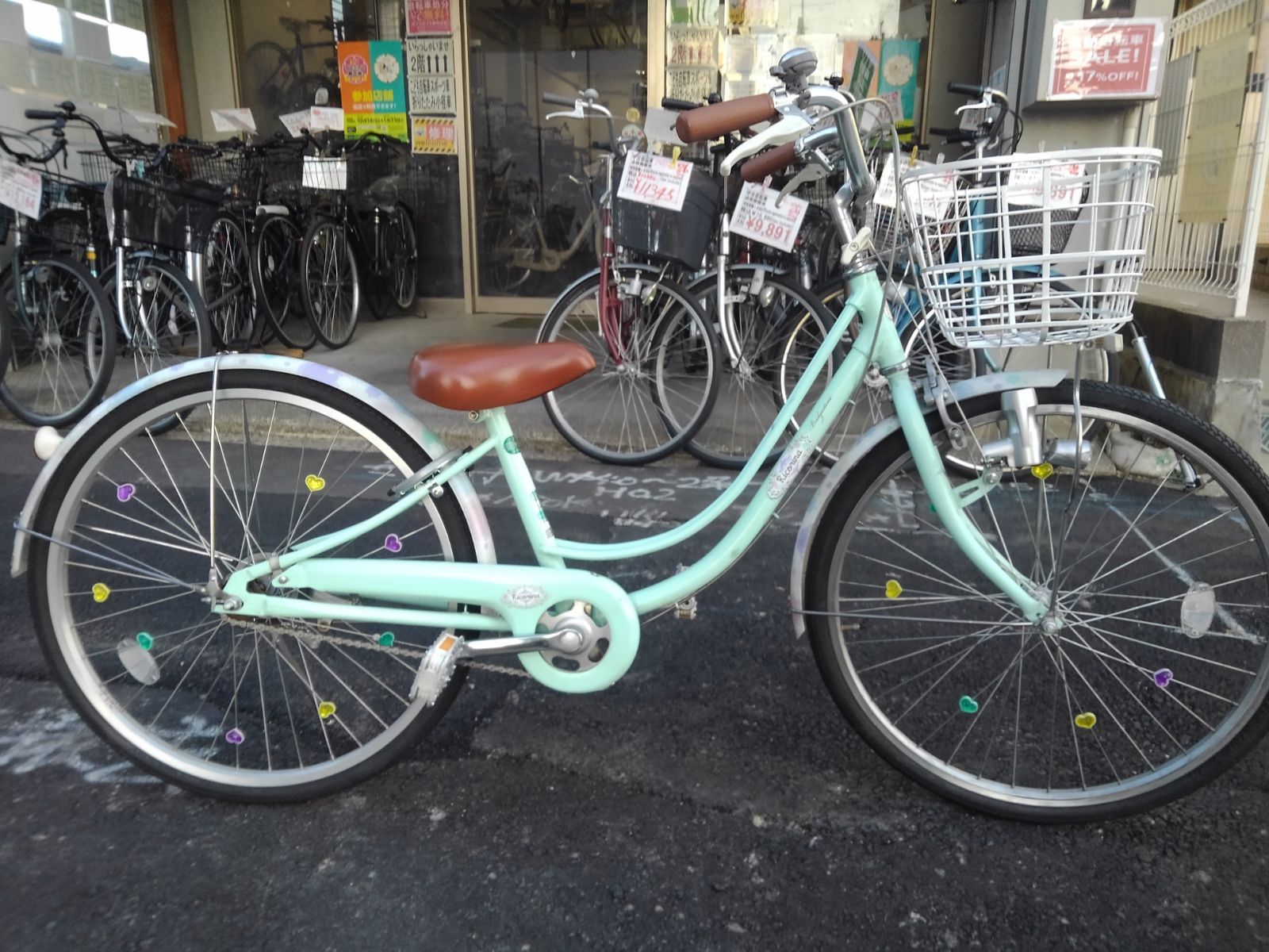 引き取り限定！(名古屋市昭和区)中古子供自転車3931 前後タイヤ