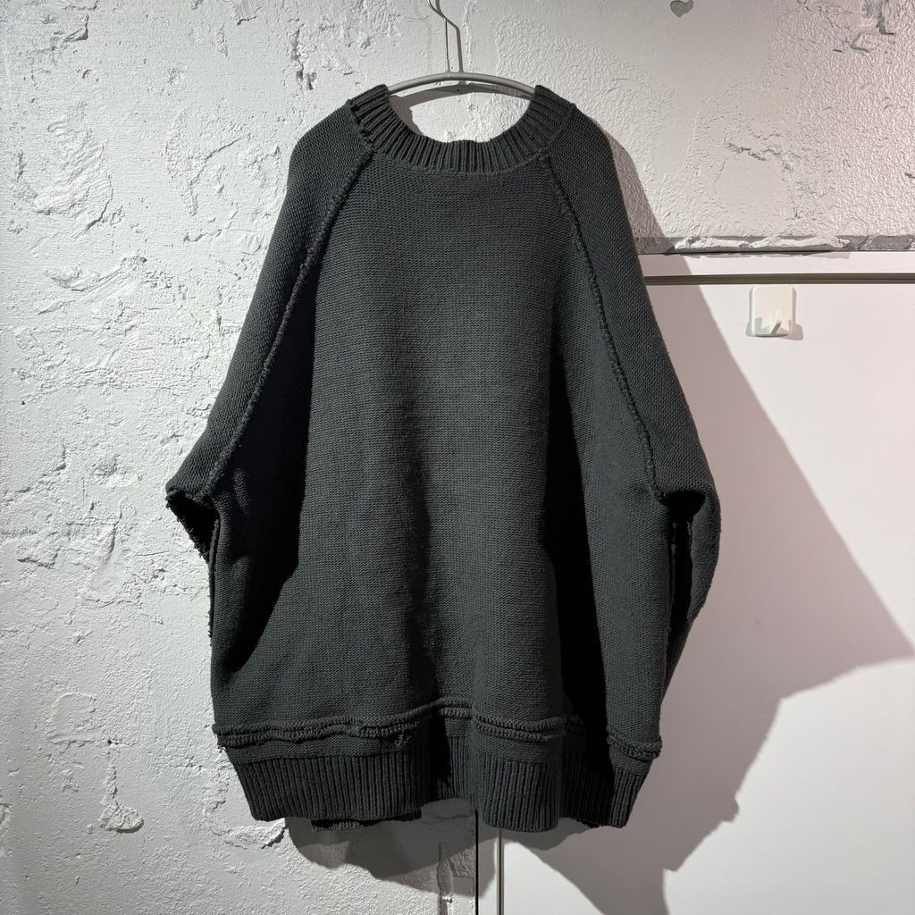 ISSUETHINGS Type-25 リバーシブルコットンニット ブラック メンズ ISSUETHINGS Type-25 リバーシブルコットンニット ブラック