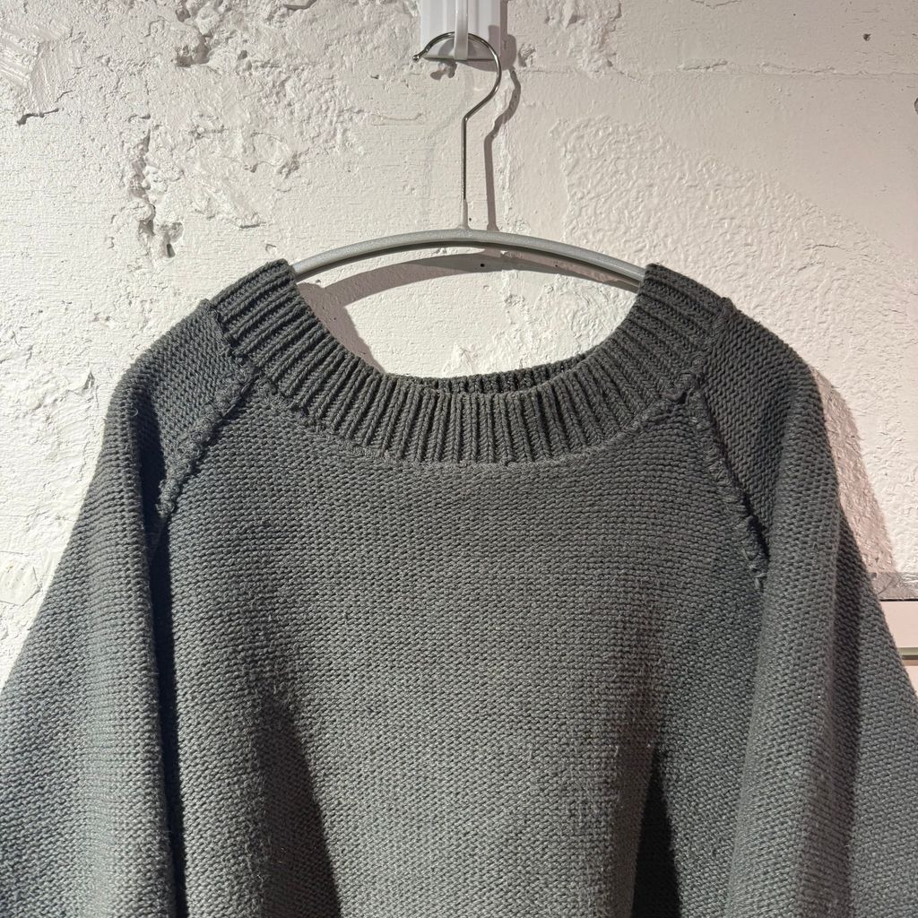 メンズ ISSUETHINGS Type-25 リバーシブルコットンニット ブラック