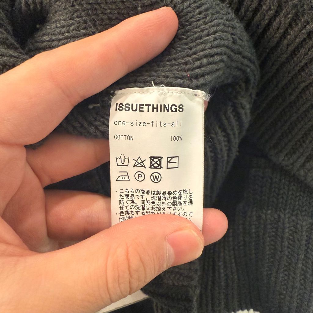 メンズ ISSUETHINGS Type-25 リバーシブルコットンニット ブラック