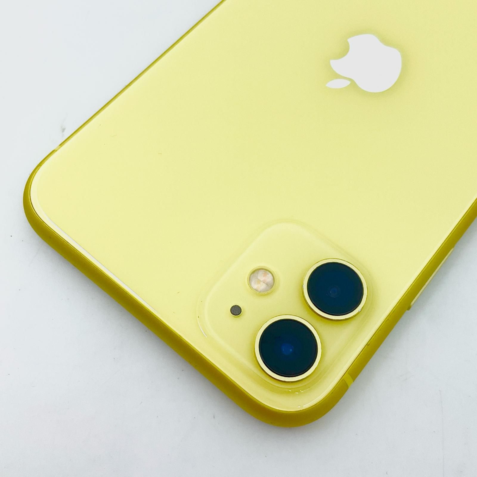 iPhone 11 128GB イエロー SIMフリー 白ロム 動作確認済 82%【全額返金