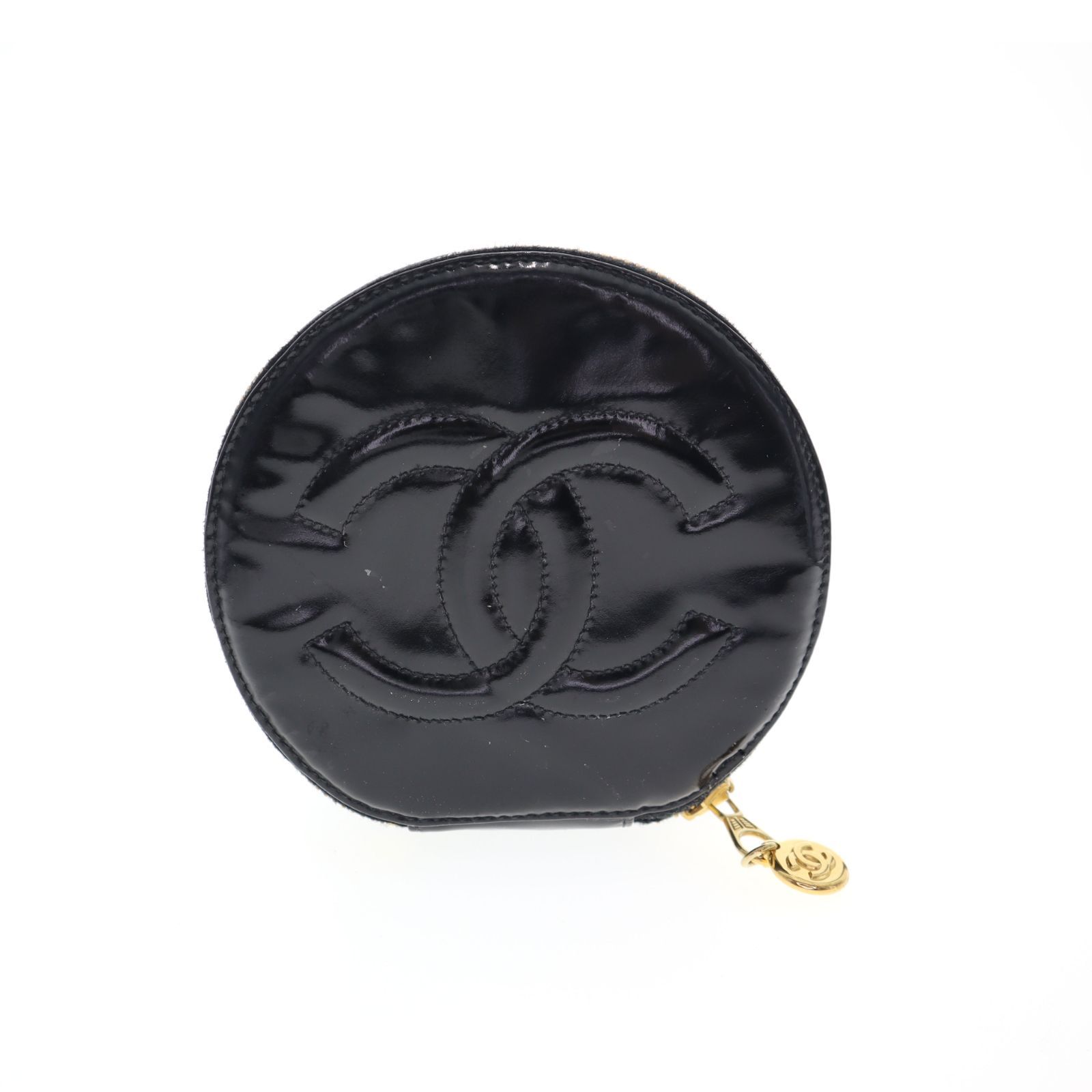 中古】CHANEL シャネル ココマーク ジュエリーケース パテントレザー