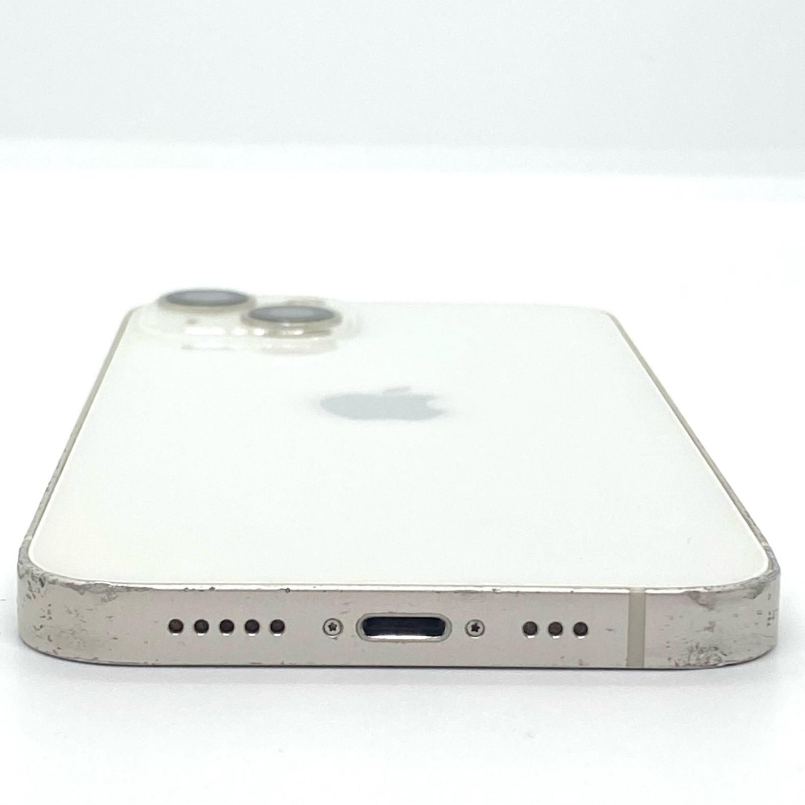 iPhone 13 128GB スターライト au SIMフリー 白ロム【難有】 85%【最速