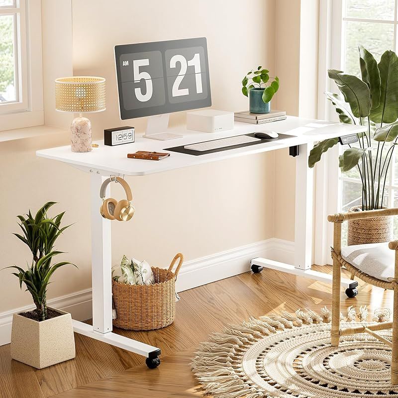 Alebert 昇降デスク 電動 昇降式デスク 幅100*奥行60*高73-118cm