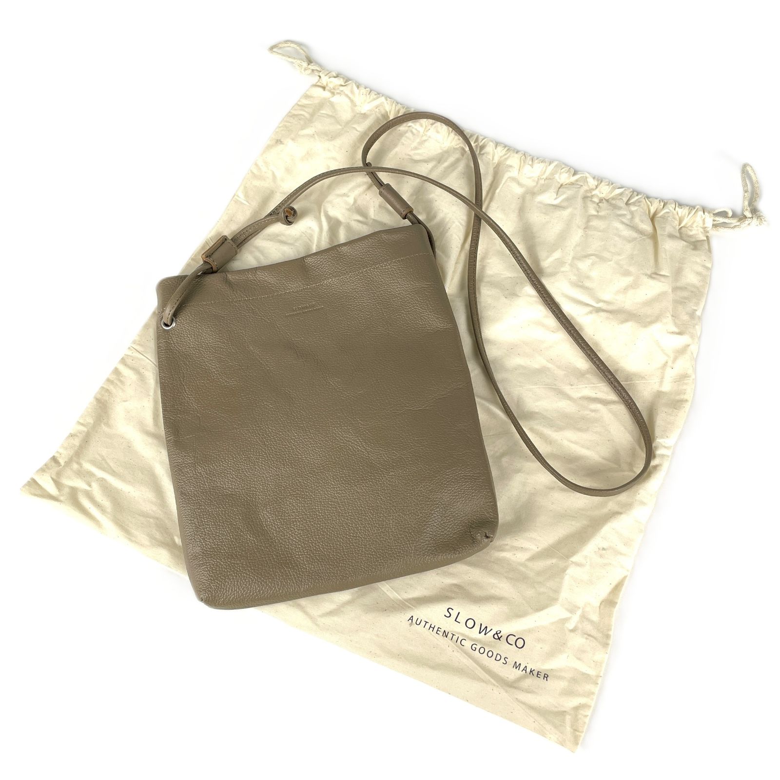 SLOW&CO SLOW スロウ EMBOSSING LEATHER SHOULDER BAG レザー 