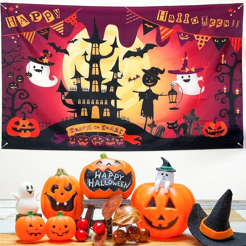 Harovo ハロウィン タペストリー 飾り イベント パーティー 飾り付け