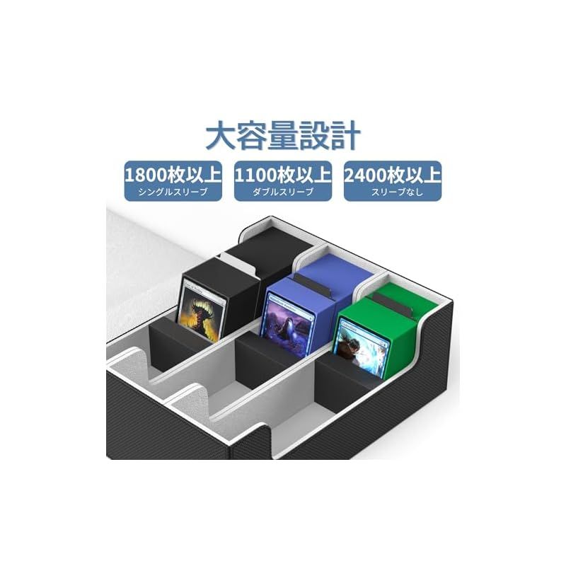 デュエマ　デッキケース18個　ストレージボックス4個　まとめ売り Mlikero デッキケース カードケース 大容量 1800枚収納 カードケース