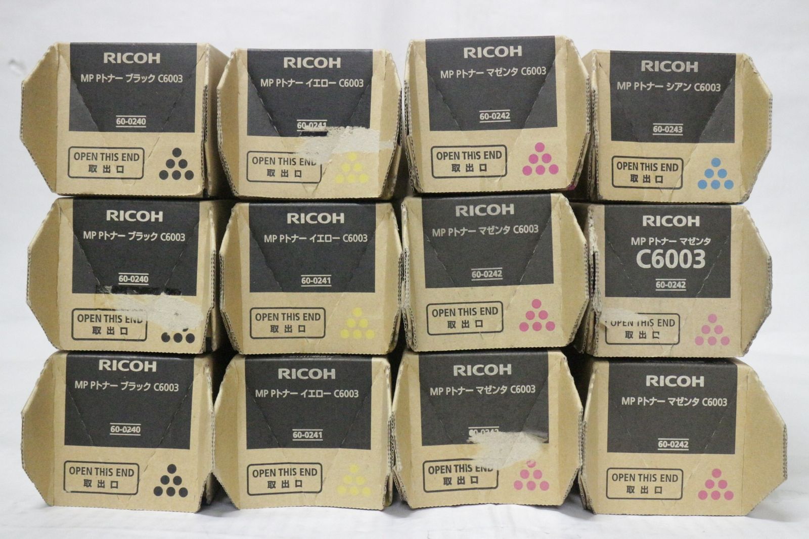 未使用 リコー 純正 トナー C6003 3色10本（マゼンタ・イエロー