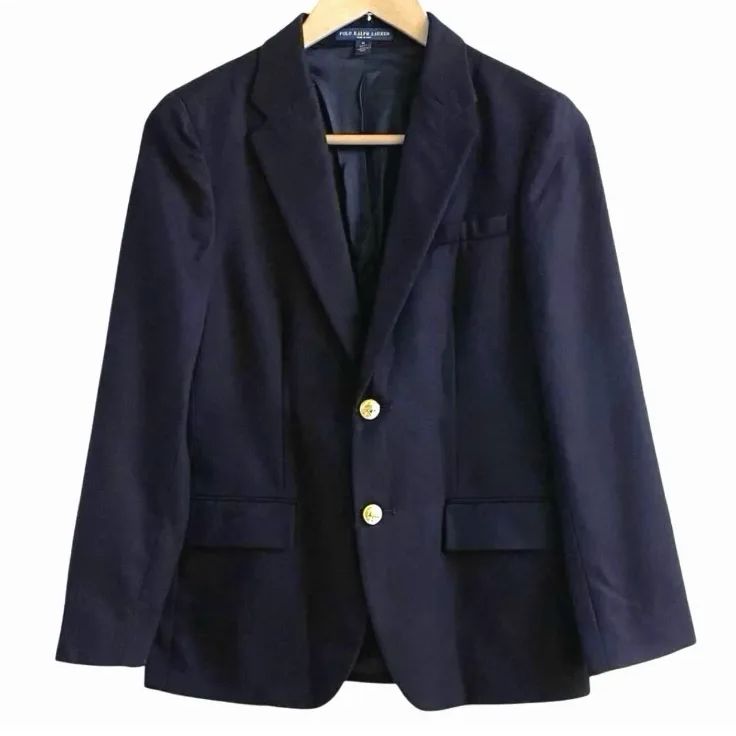 イタリア製 POLO RALPH LAUREN ポロ ラルフローレン 金釦 紺ブレザー