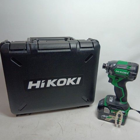 HiKOKI ハイコーキ インパクトドライバ WH 18 DC グリーン ♥品 S 充電器 充電池 ケース付 コードレス式 v 830174