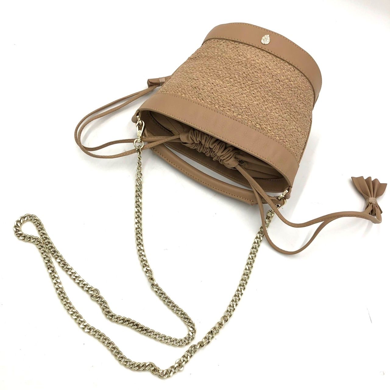 【美品】ヘレンカミンスキー 2way ラフィア かごバッグ ショルダーバッグ Helen Kaminski（ヘレンカミンスキー） HELEN KAMINSKI CASSIA S 正規