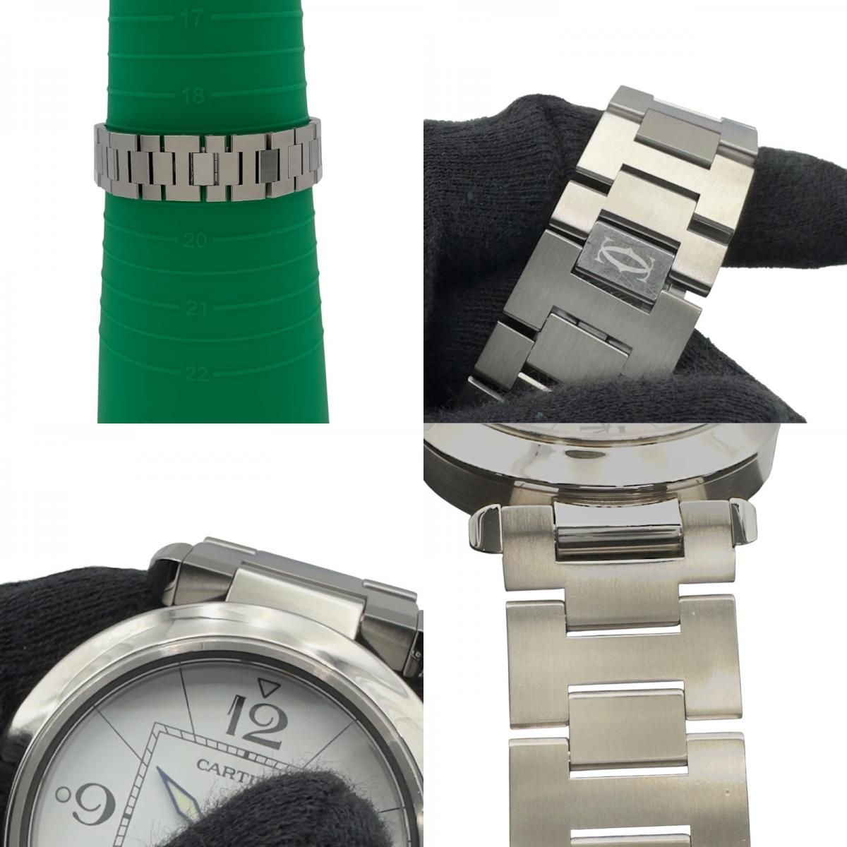 カルティエ Cartier パシャC ビッグデイト W31055M7 ホワイト