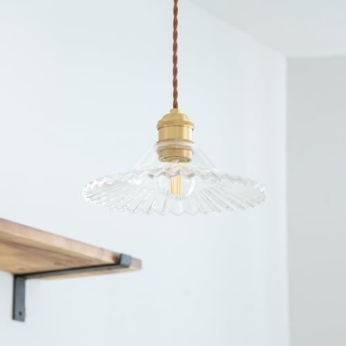 智光電気 真鍮 ガラス ペンダントライト - 北欧 おしゃれ 昭和 レトロ