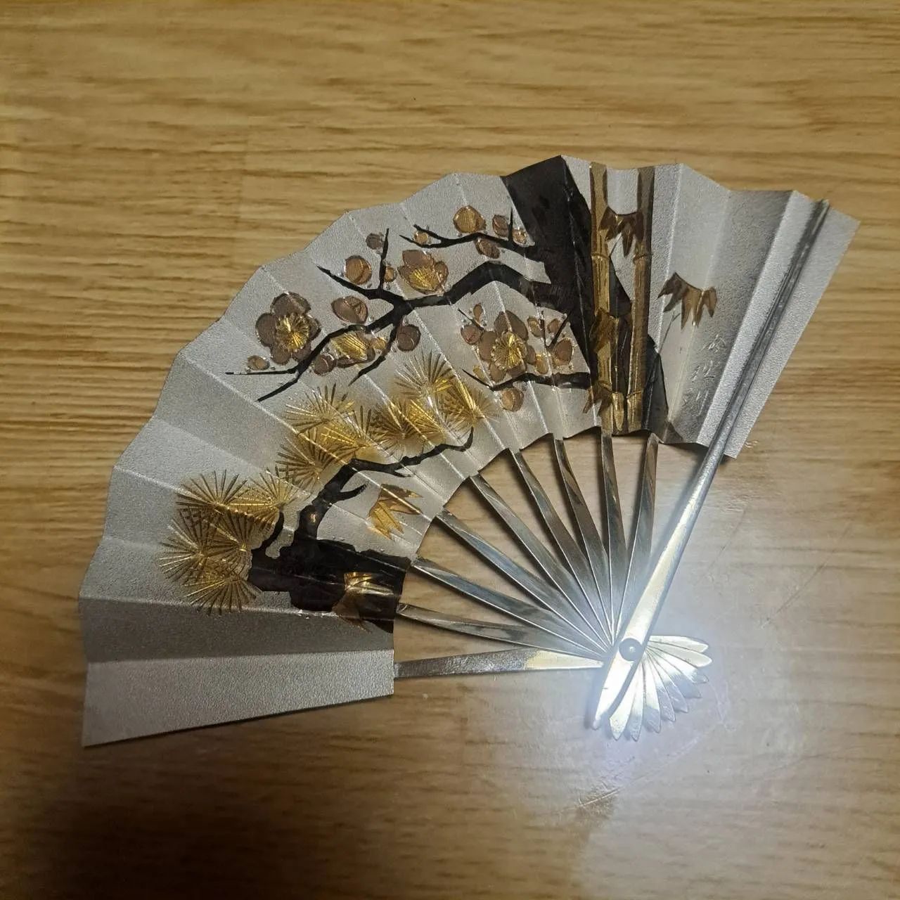 和柄 純銀 扇子置物 - メルカリ