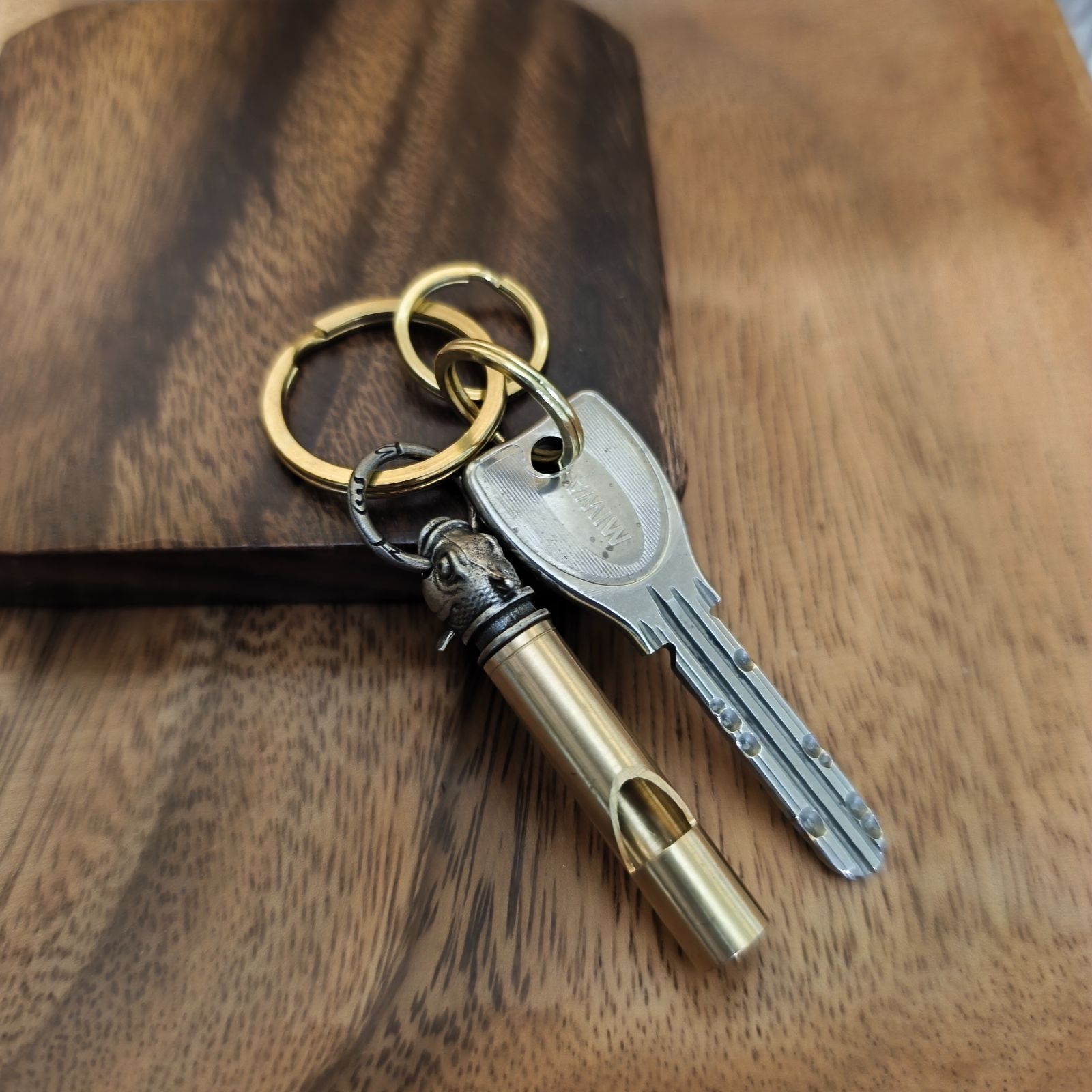 魚ホイッスル 真鍮製キーホルダー 防犯防災 開運 風水 縁起物 お守り