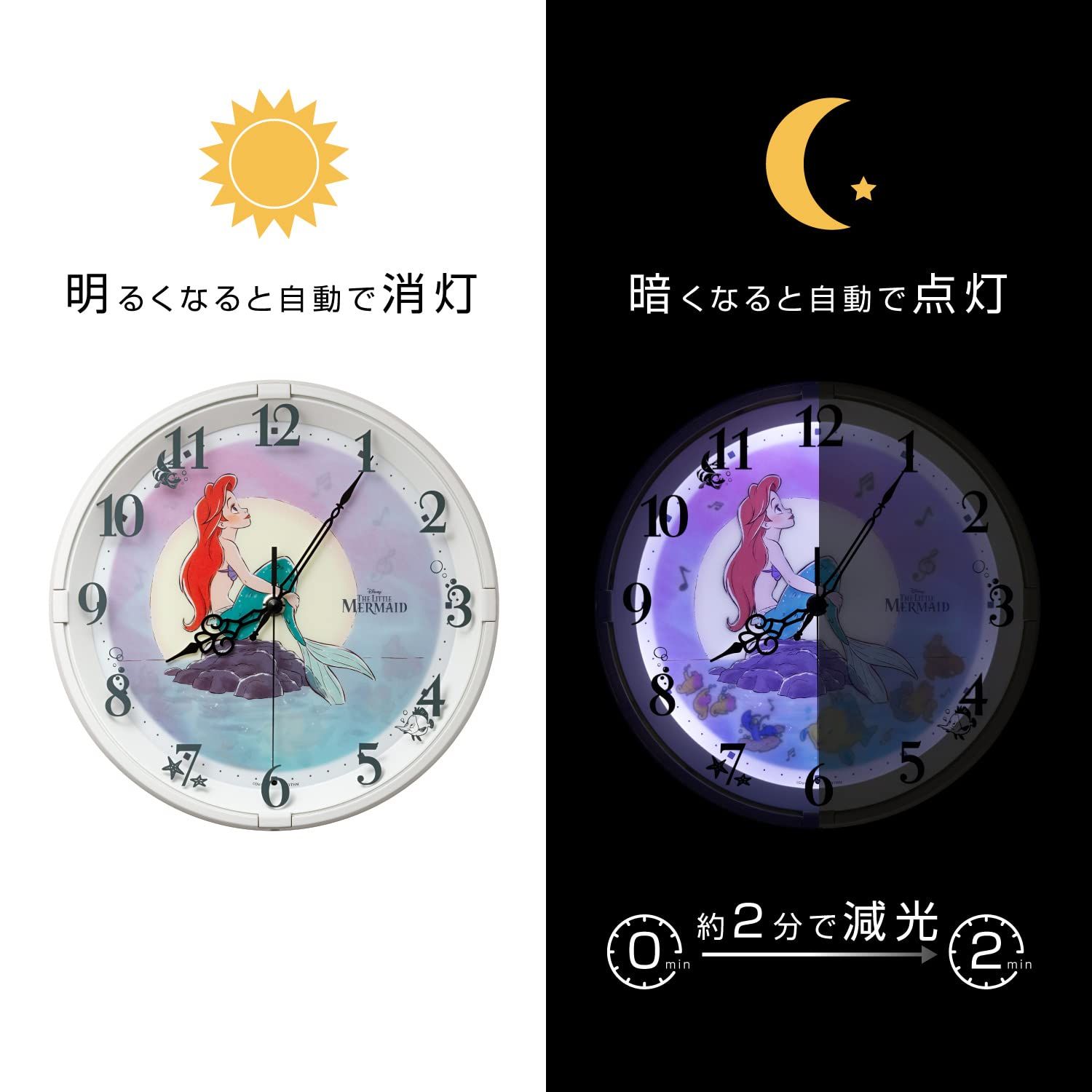 リズム(RHYTHM) ディズニー リトル マーメイド (アリエル) 【夜に