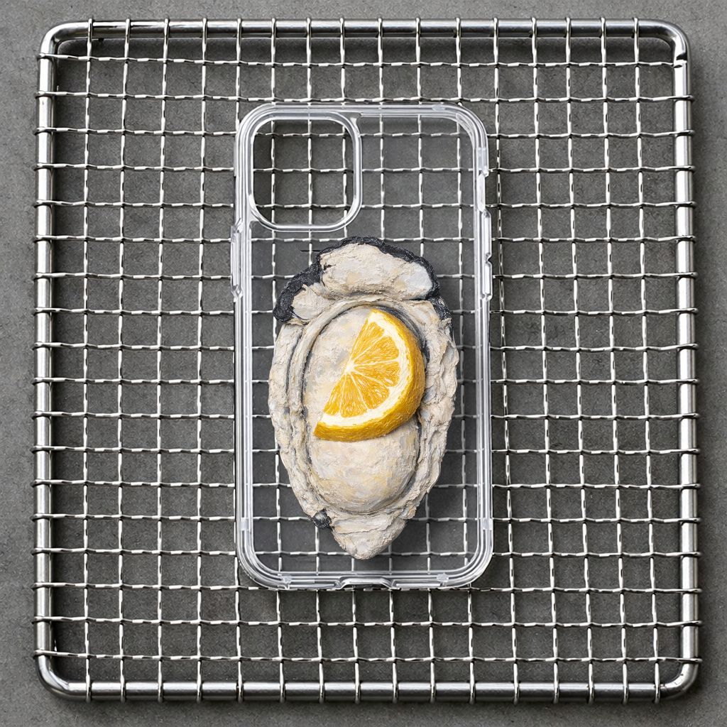 観光地の牡蠣【レモン】 iPhone全機種対応 かき カキ 海鮮 貝 おもしろ