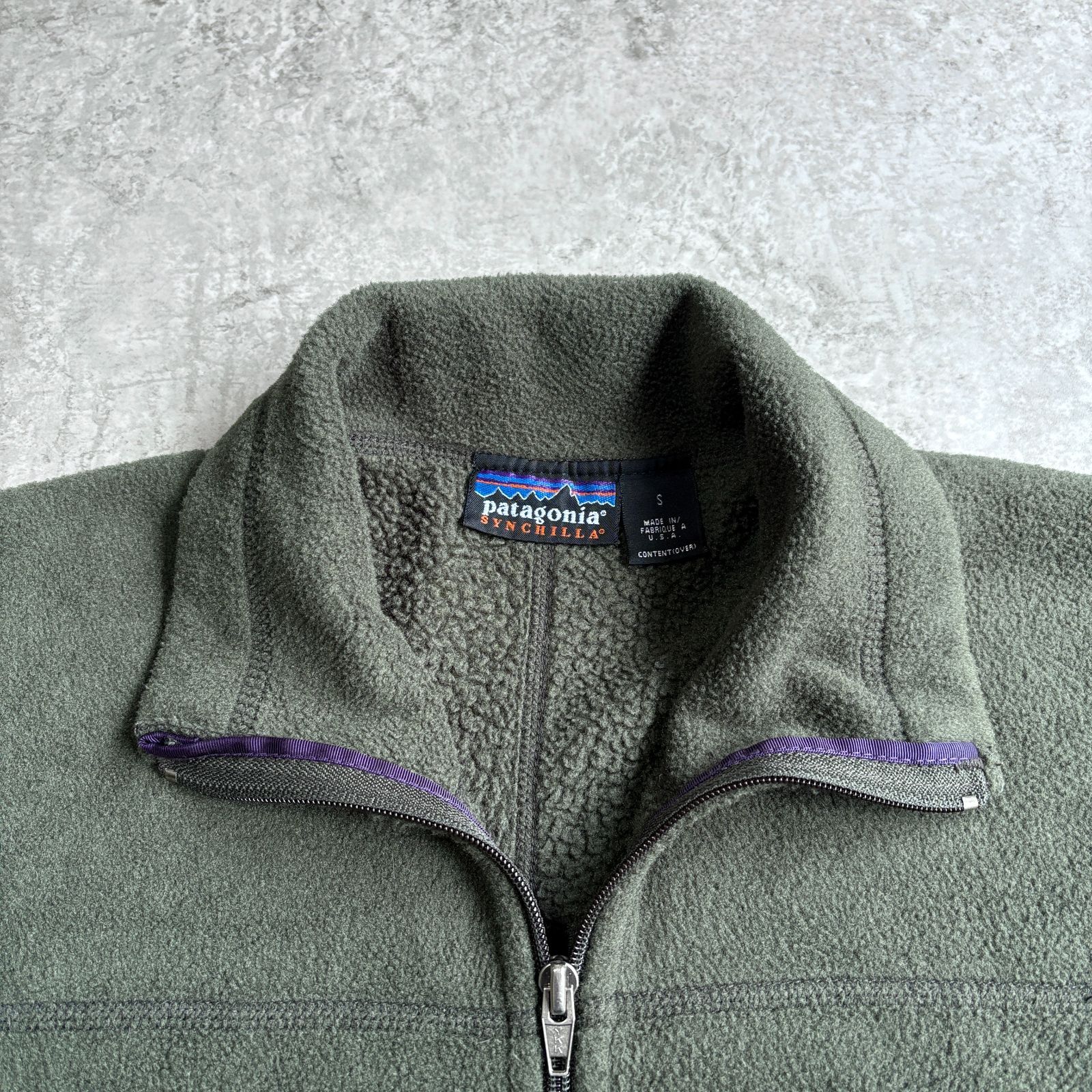 90s 1996年 USA製 patagonia Lightweight Synchilla Shearling Sweater 