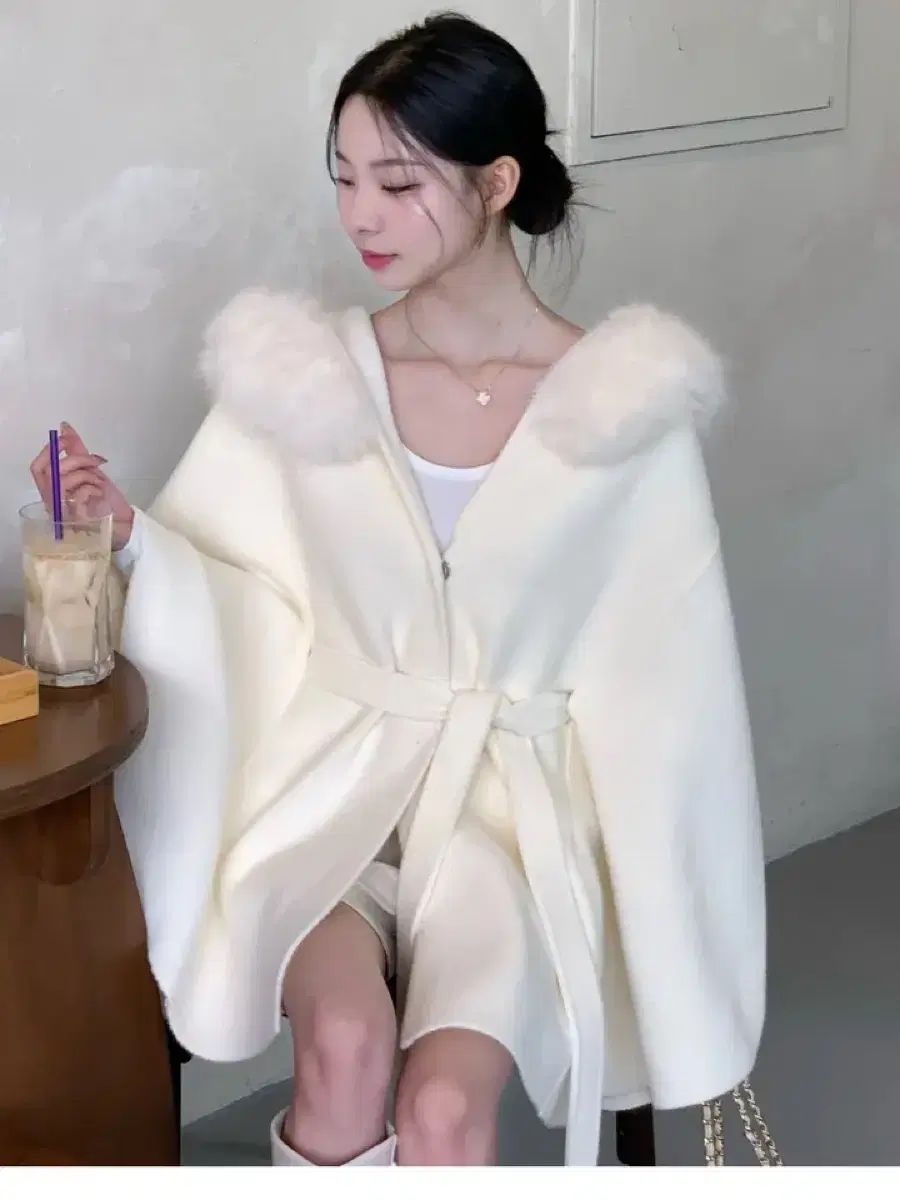 新品) フード ファー ケープ コート - メルカリ