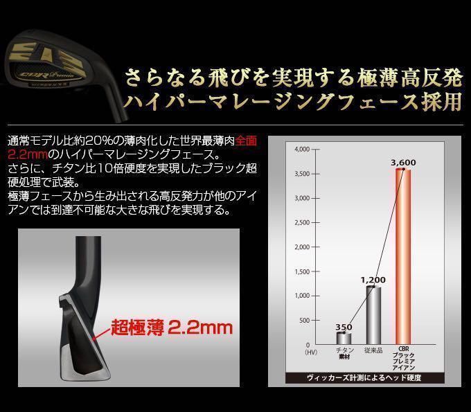 6本セット☆2番手飛ぶ最高峰! ワークスゴルフ CBR アイアン 三菱