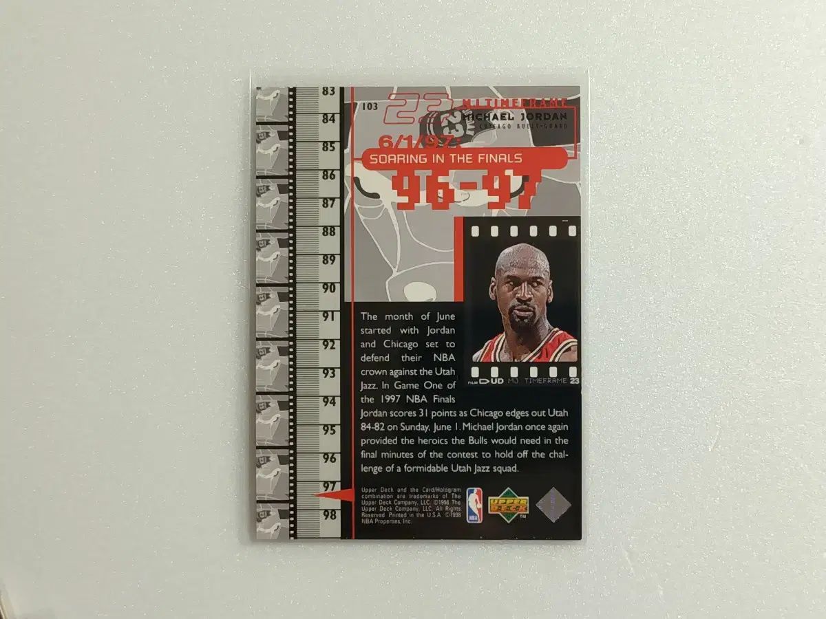 NBA 1998 UPPERDECK マイケルジョーダン シカゴ・ブルズ スポーツ