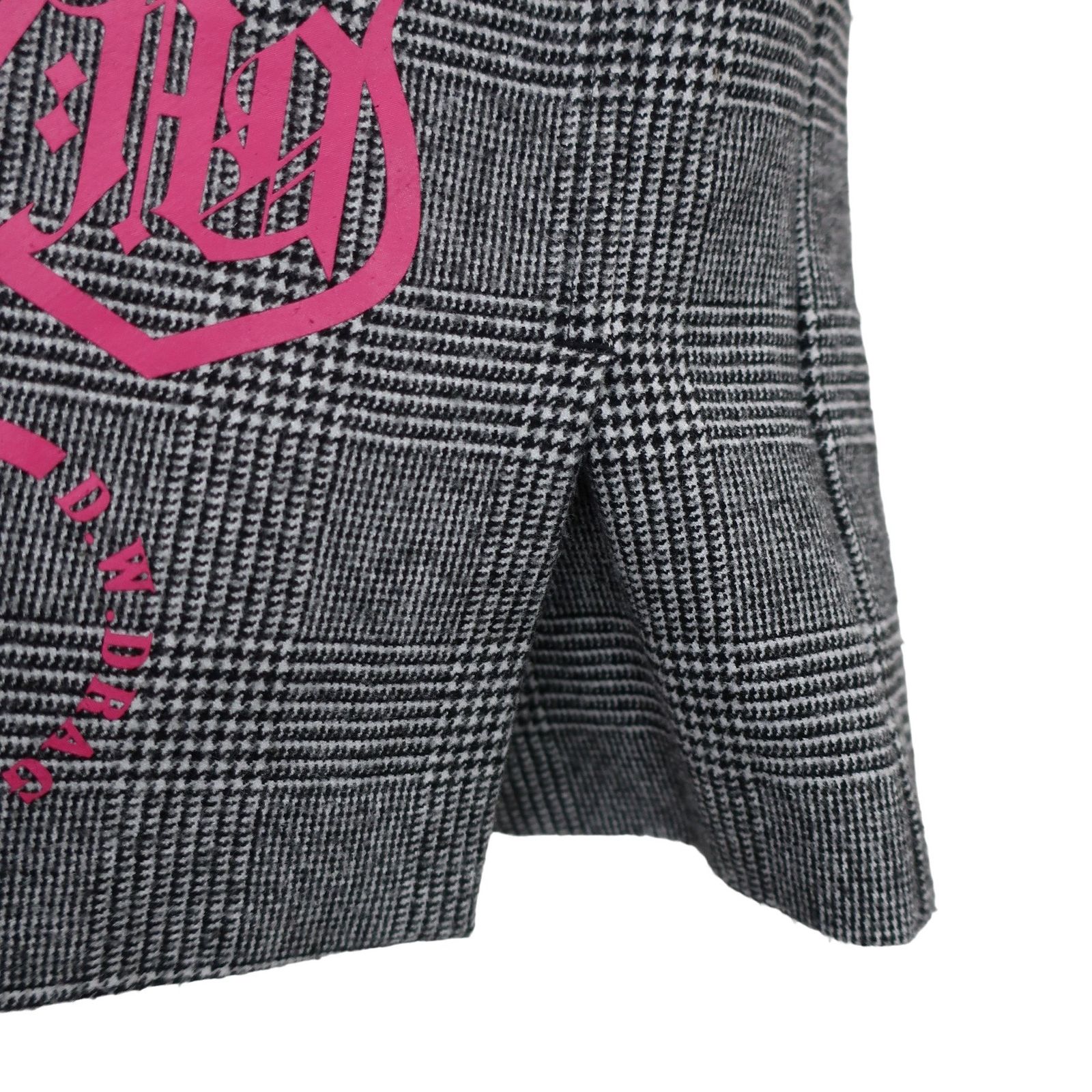 未使用】ダンスウィズドラゴン チェック柄ウール混紡スカート 美品