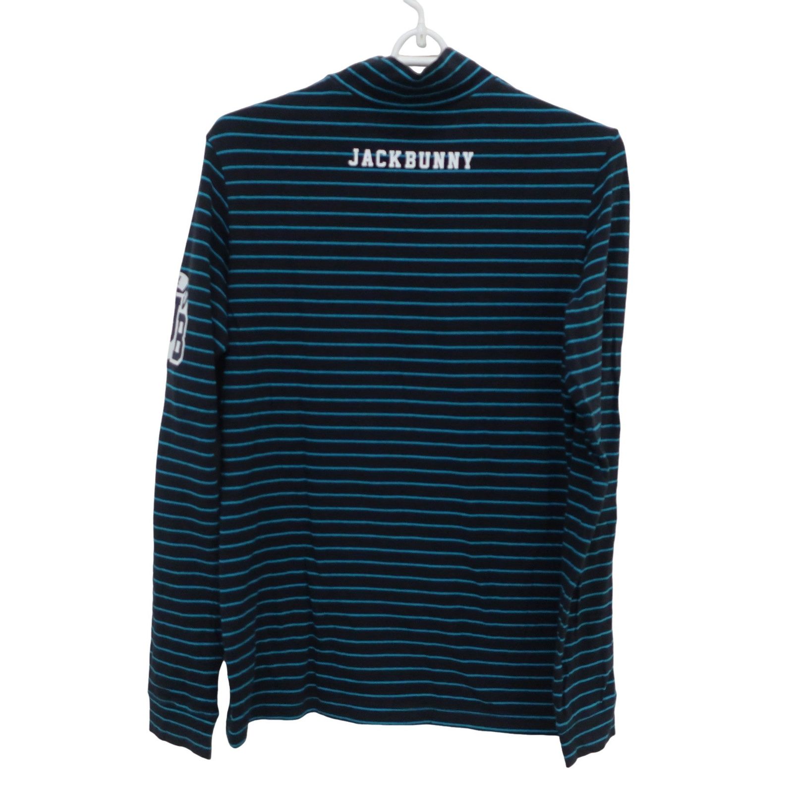 Jack Bunny(ジャックバニー) ハイネックシャツ ネイビー青ボーダー