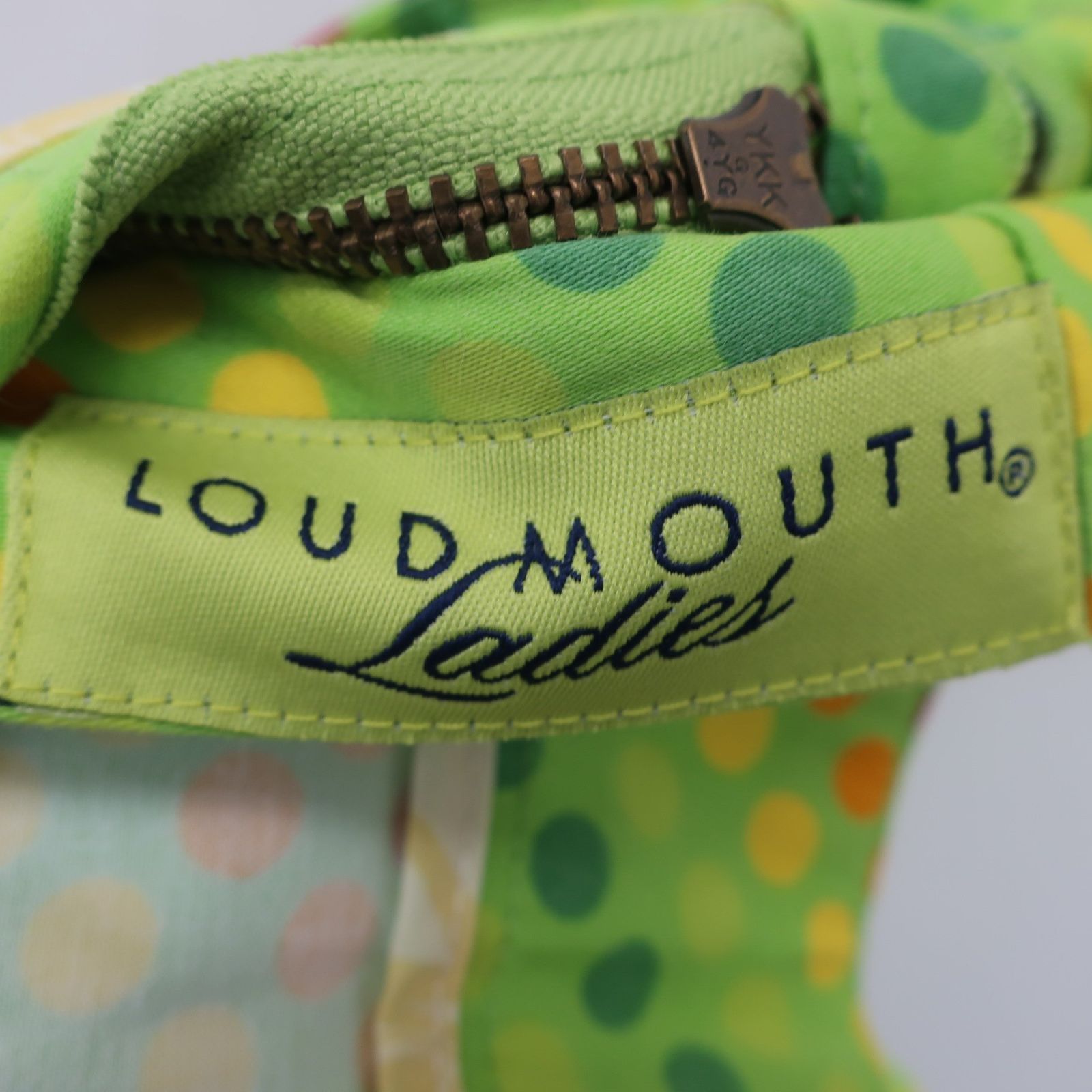 LOUDMOUTH(ラウドマウス) ショートパンツ 黄緑ドット柄 レディース