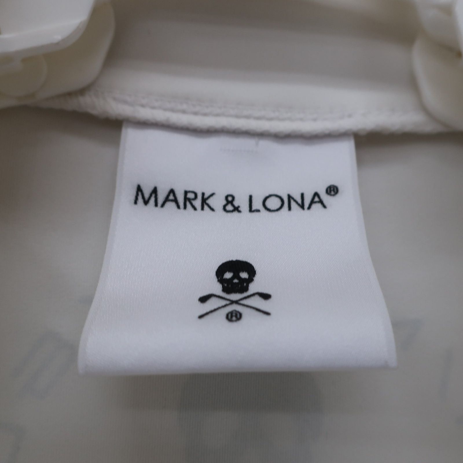 美品】MARK&LONA(マークアンドロナ) 半袖モックネックシャツ 白
