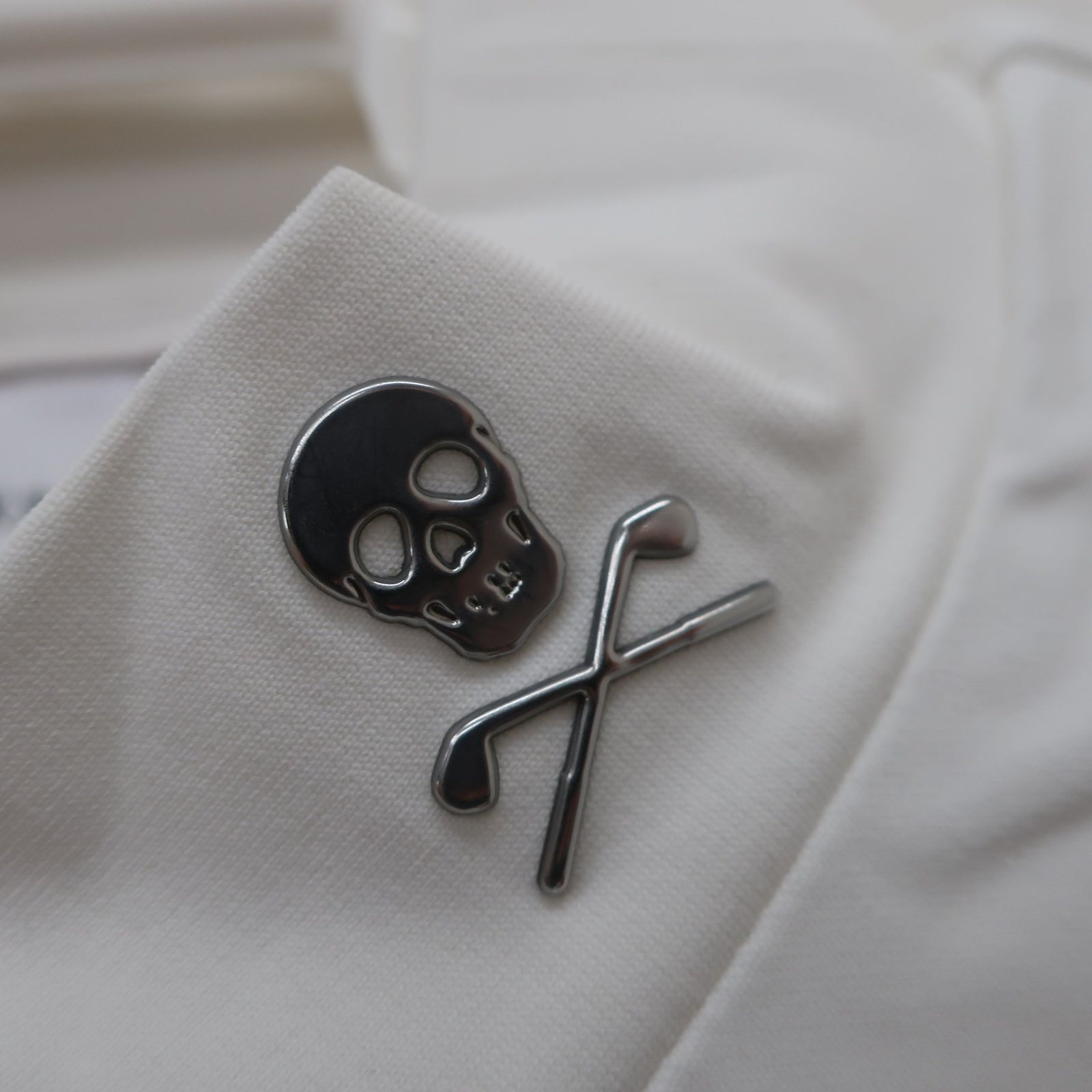 美品】MARK&LONA(マークアンドロナ) 半袖モックネックシャツ 白