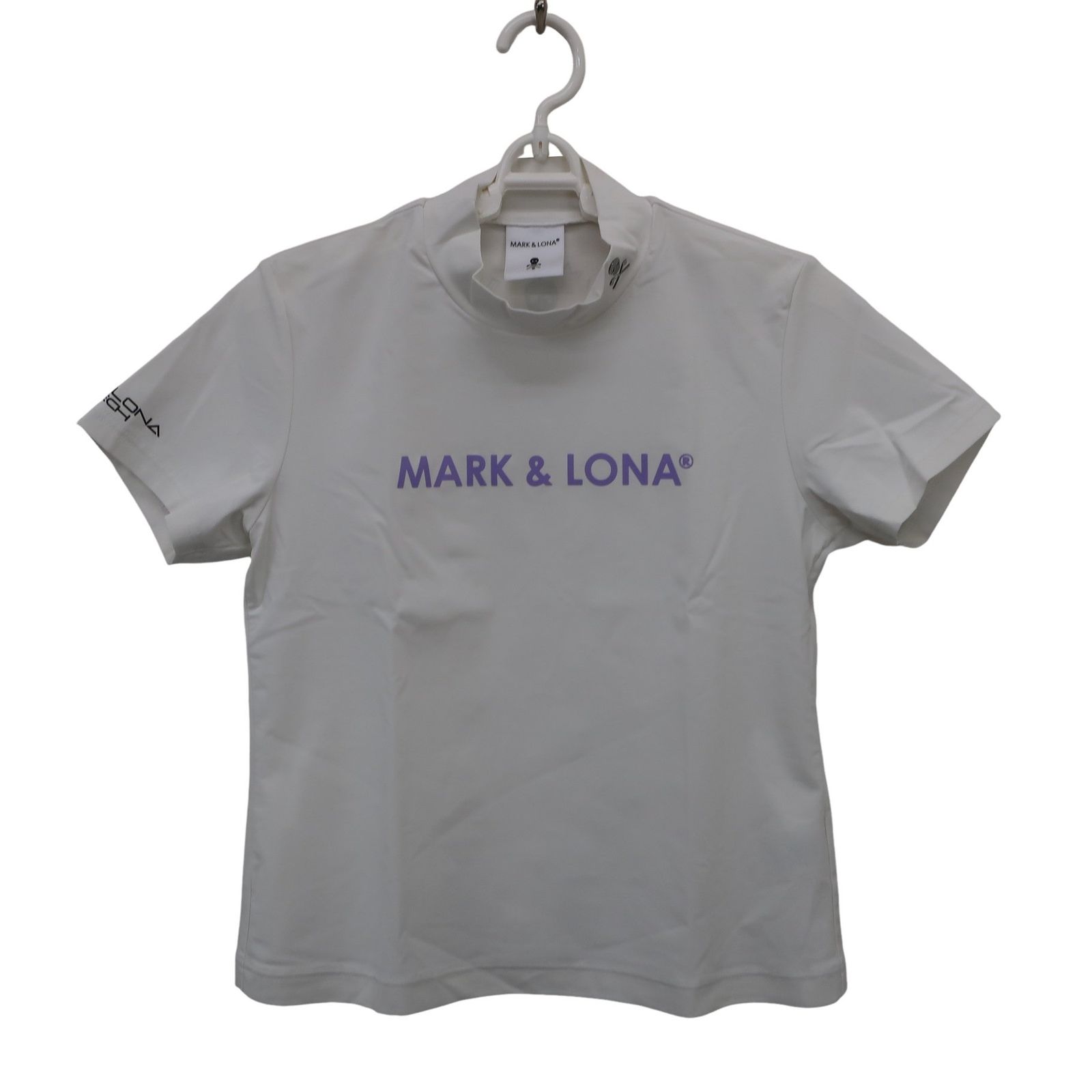 美品】MARK&LONA(マークアンドロナ) 半袖モックネックシャツ 白