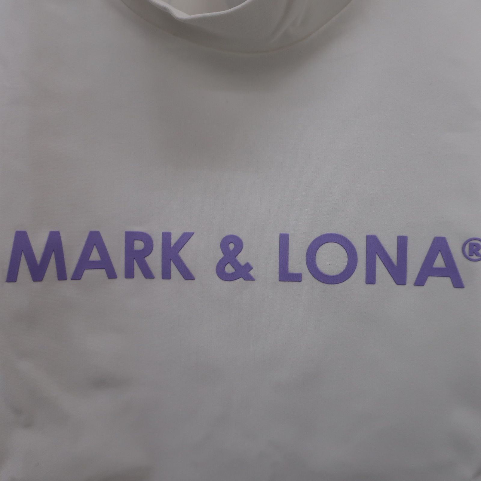MARK & LONA ゴルフシャツ 38 ライトグレー 美品】MARK&LONA(マークアンドロナ) 半袖モックネックシャツ 白