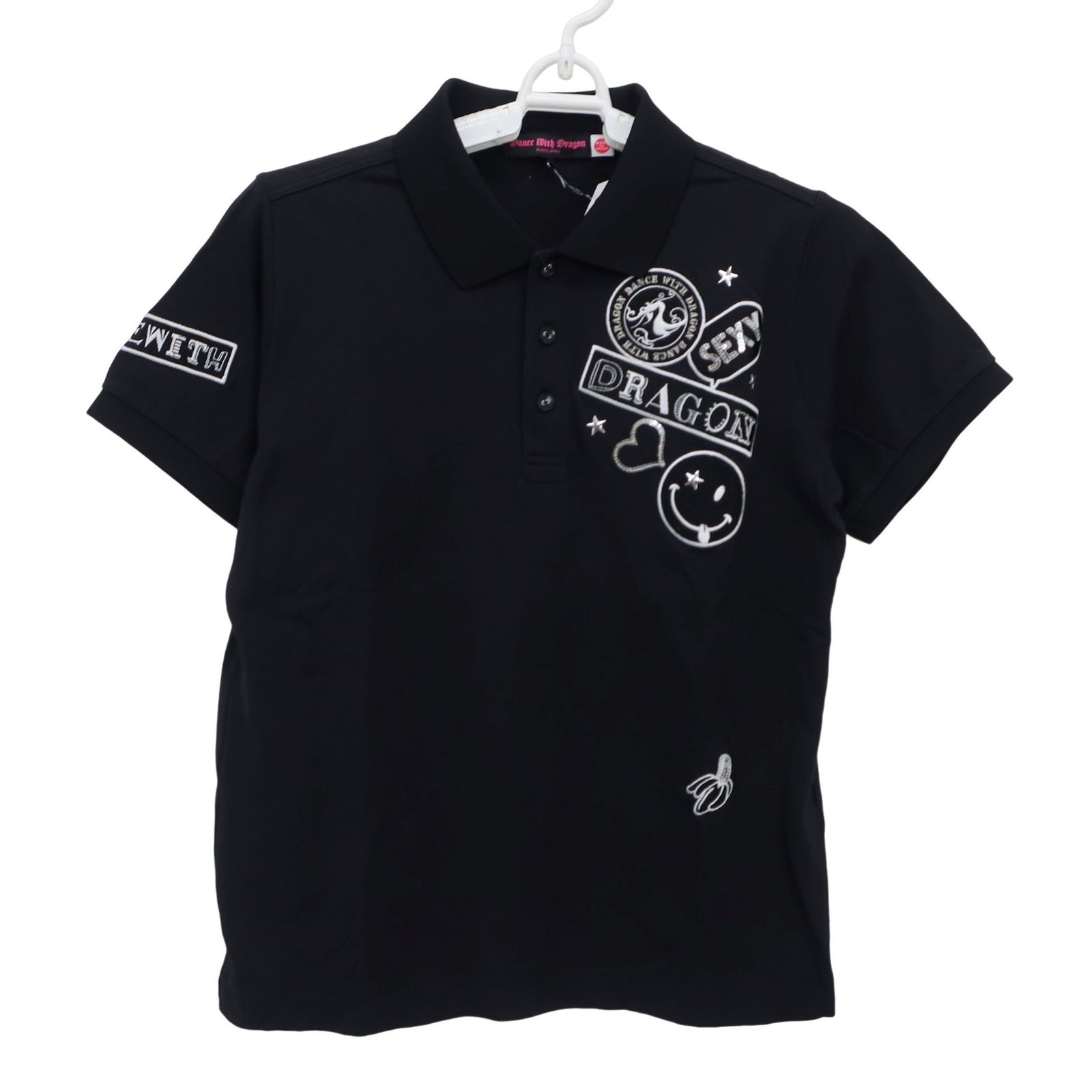 美品】Dance With Dragon(ダンスウィズドラゴン) ポロシャツ 黒