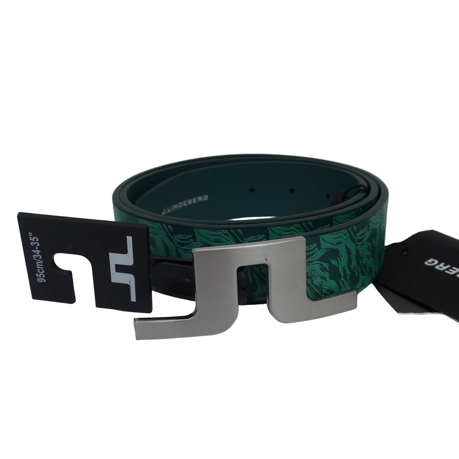 新品】J.LINDEBERG(ジェイ リンドバーグ) ベルト 緑総柄 メンズ 95