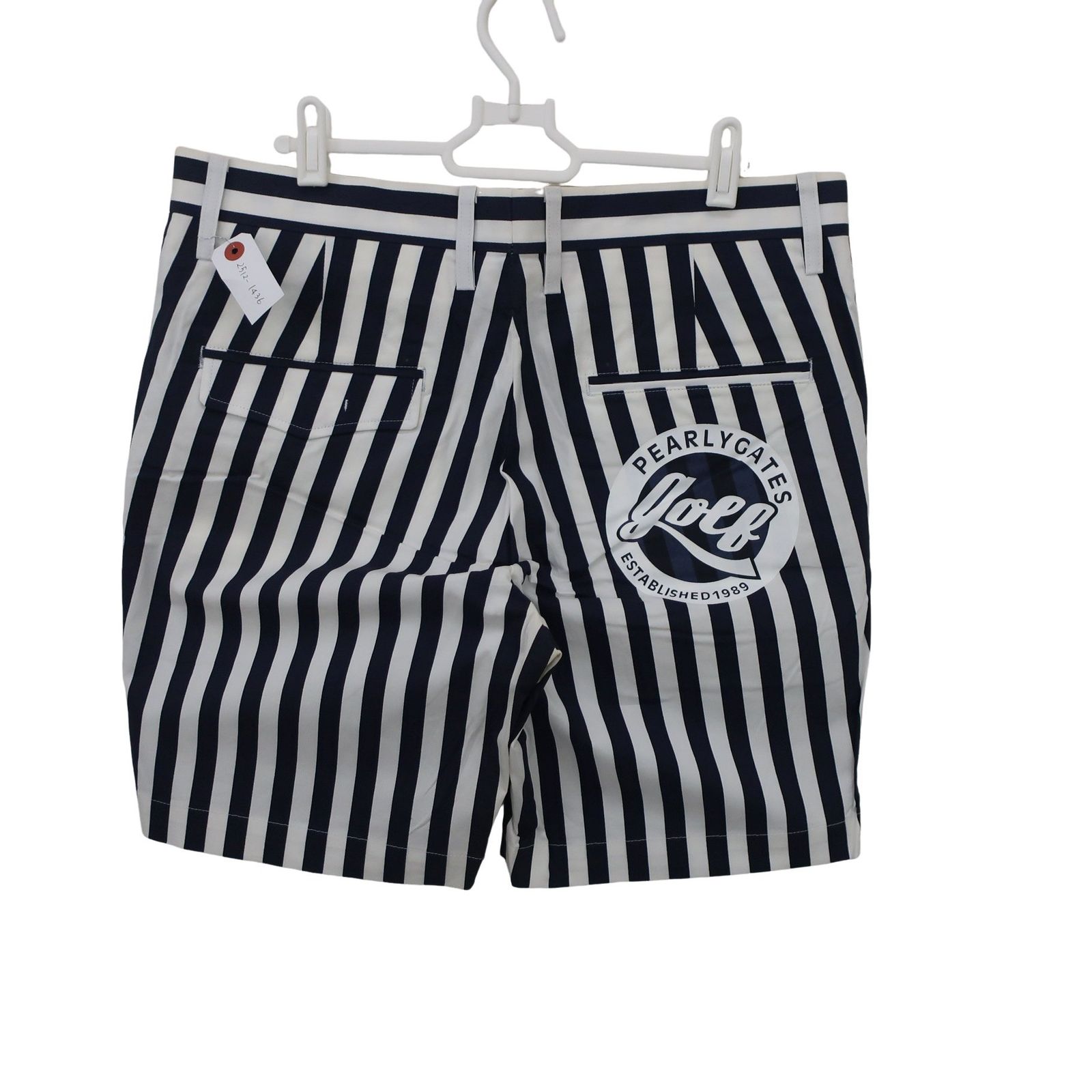 美品】PEARLY GATES(パーリーゲイツ) ハーフパンツ 白ネイビー