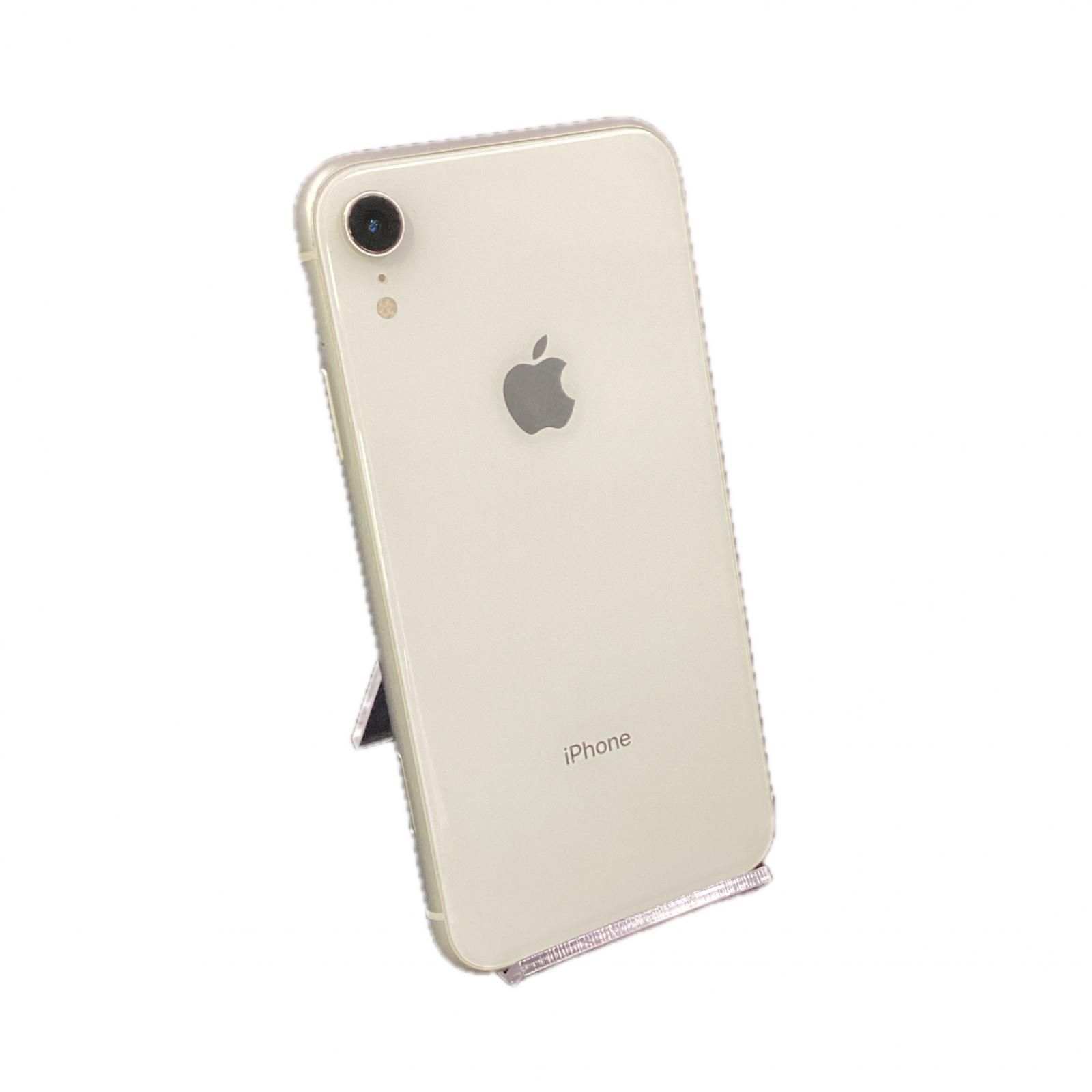 iPhone XR 128GB ホワイト au 白ロム 動作確認済 82%【全額返金保証