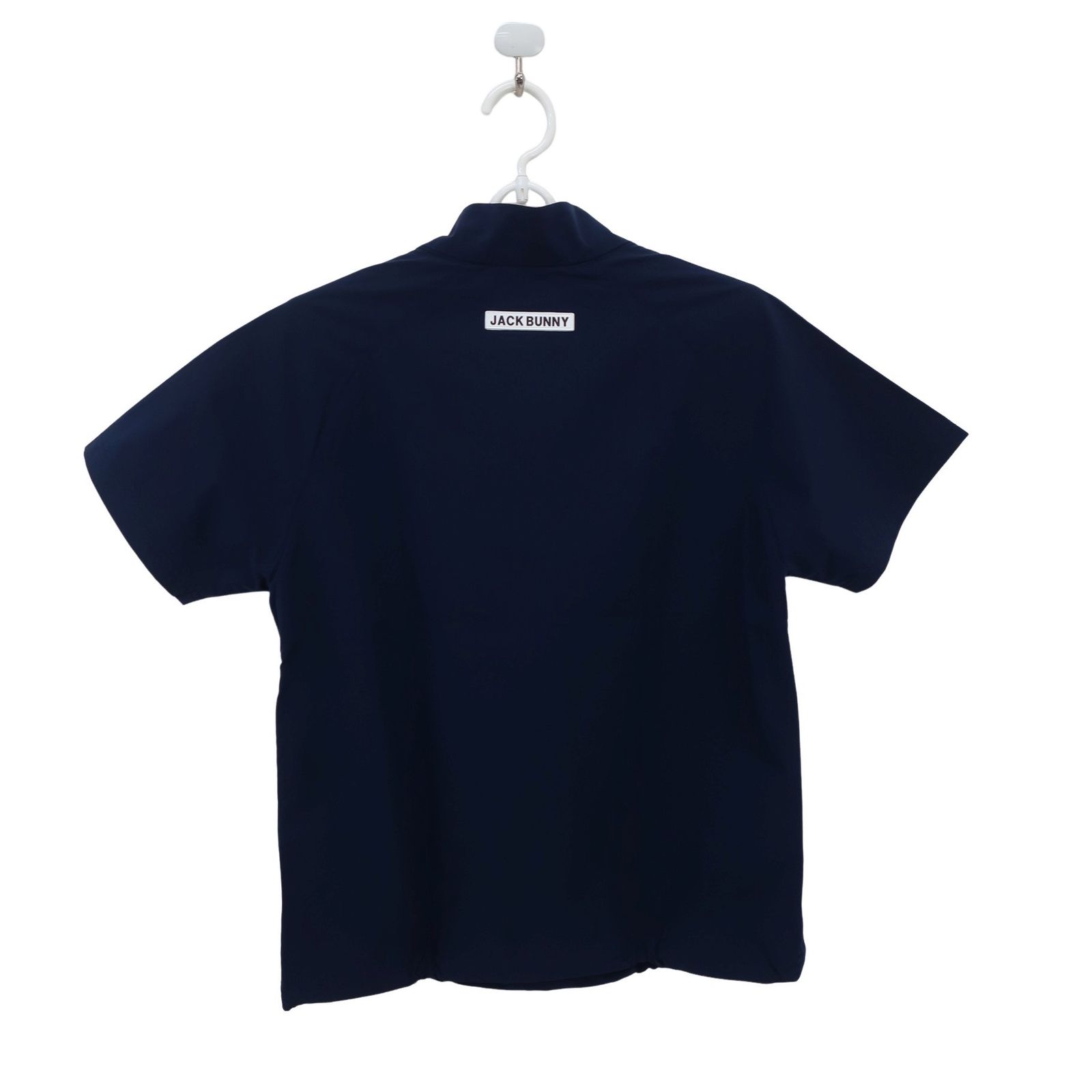 美品】Jack Bunny(ジャックバニー) 半袖ハーフジップシャツ ネイビー