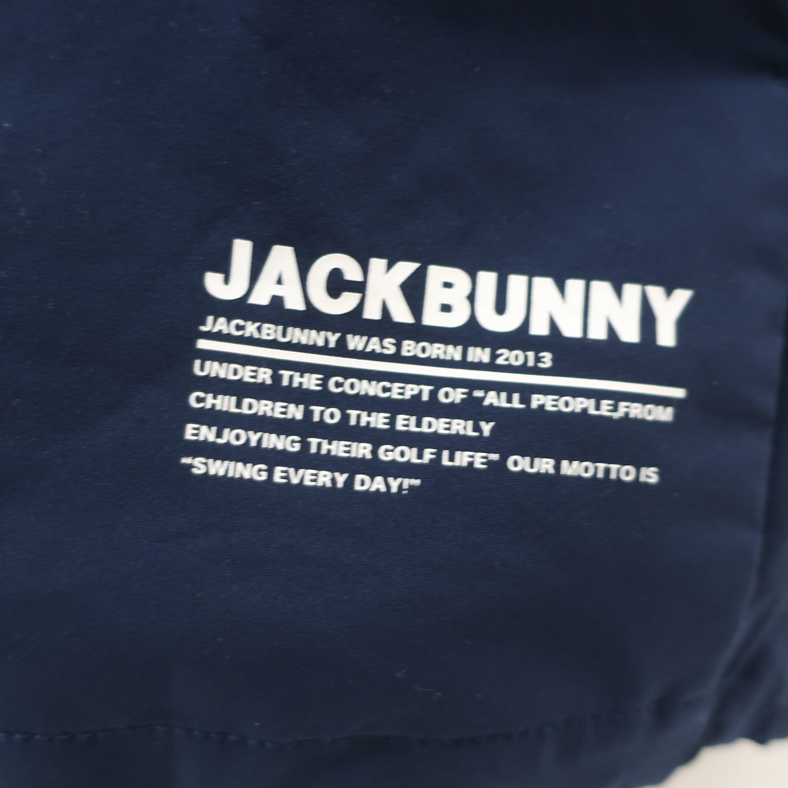 Jack Bunny(ジャックバニー) 半袖ハーフジップシャツ ネイビー メンズ