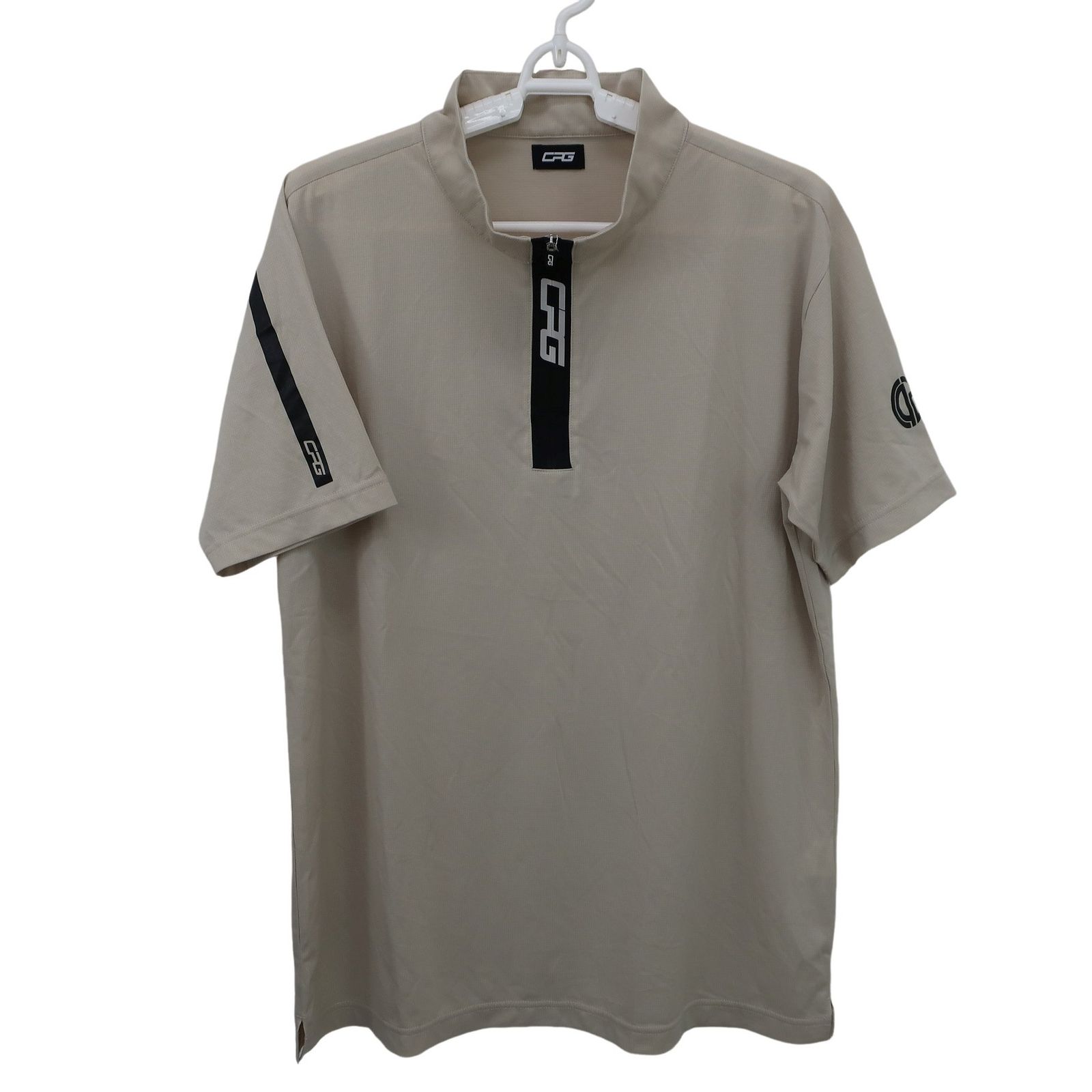 美品】CPG GOLF(シーピージーゴルフ) ハーフジップシャツ ベージュ