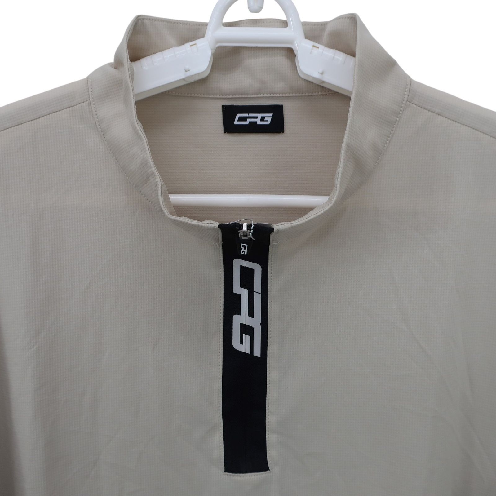 CPG GOLF ベージュ ハーフジップシャツ 2 美品】CPG GOLF(シーピージーゴルフ) ハーフジップシャツ ベージュ
