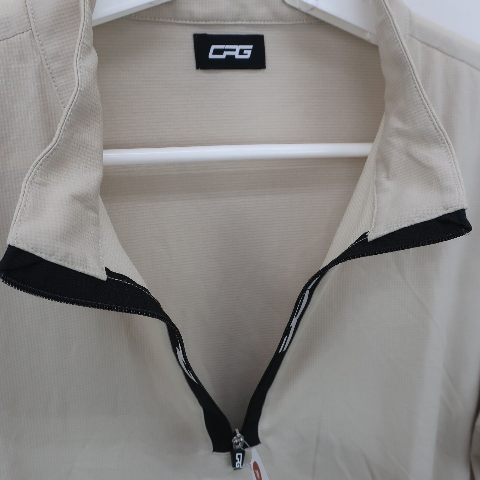 美品】CPG GOLF(シーピージーゴルフ) ハーフジップシャツ ベージュ